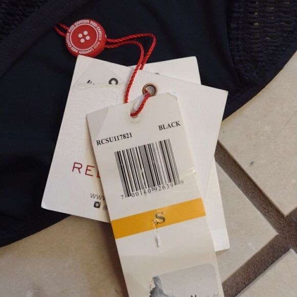 Red Carter Sun Dance Mesh Keyhole Halter High Neck Mio One Piece Swimsuit Small - Picture 3 of 10